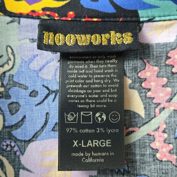 Nooworks Tropi Trip Jumpsuit Coveralls Cotton Womens Size XL Sold Out Rare EUC - Picture 9 of 16